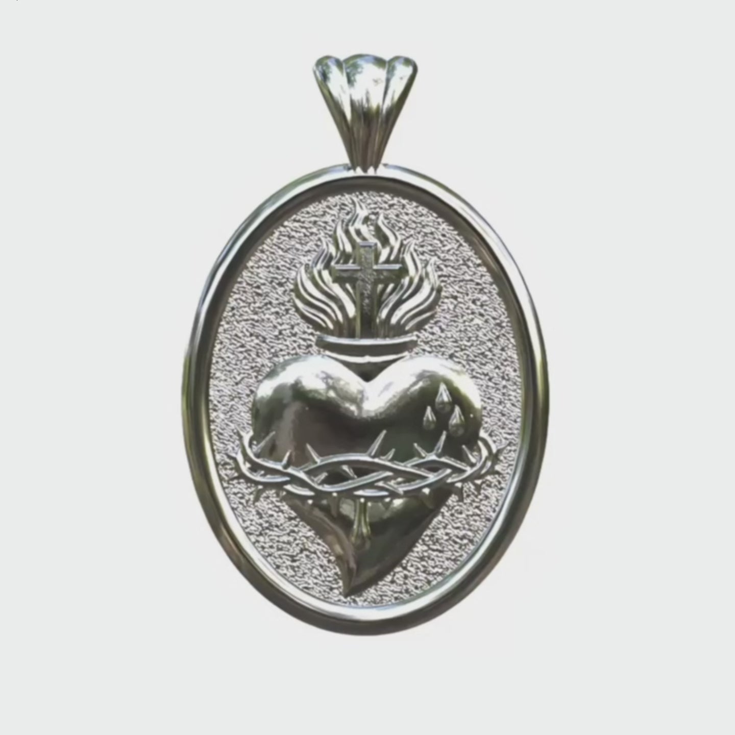 Video - Silver Sacred Heart Pendant