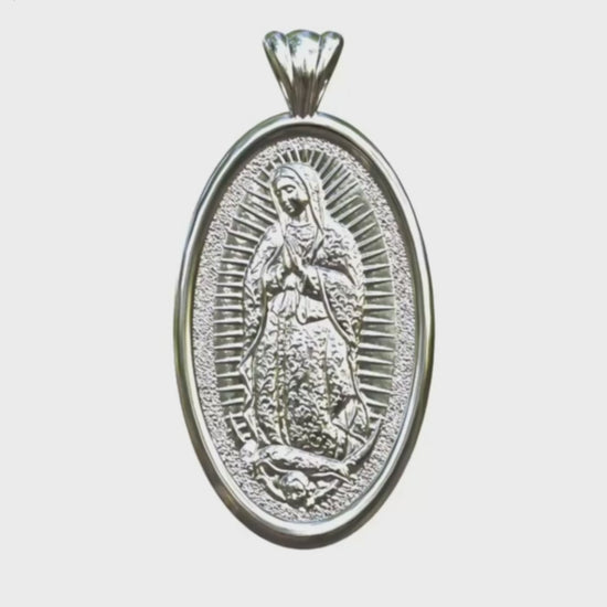 Video - Silver Our Lady of Guadalupe Pendant