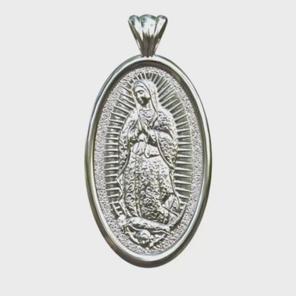 Video - Silver Our Lady of Guadalupe Pendant
