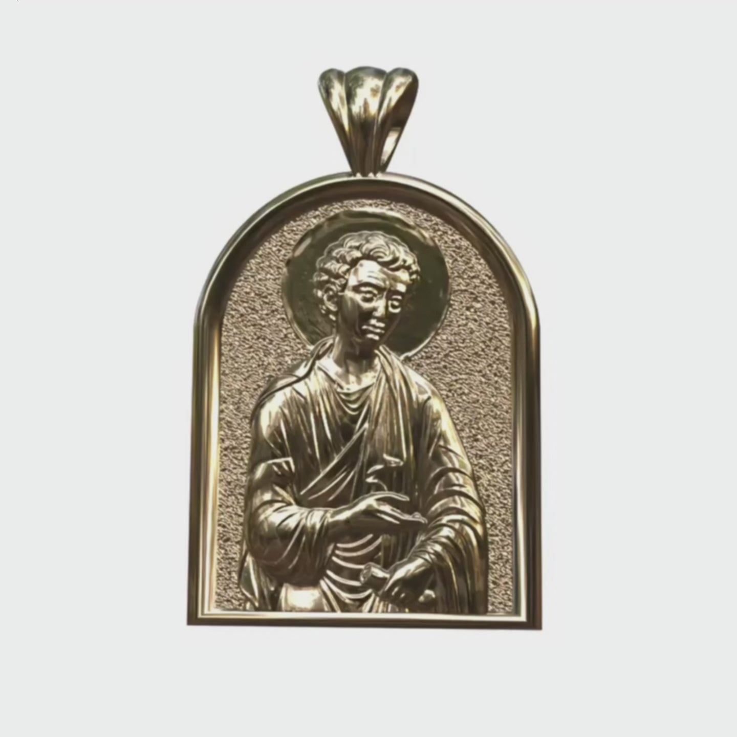 Video - Gold Saint Thomas the Apostle Icon Apse Pendant