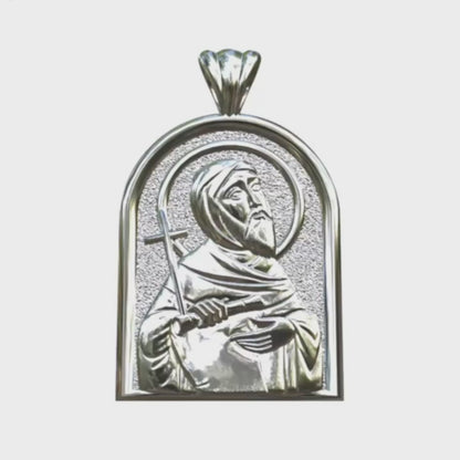 Video - Silver Coptic Saint Anthony the Great Apse Pendant