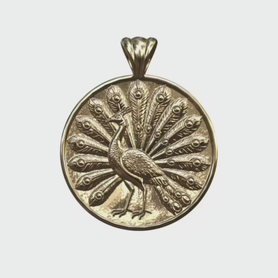 Video - Gold Peacock and Cross Pendant