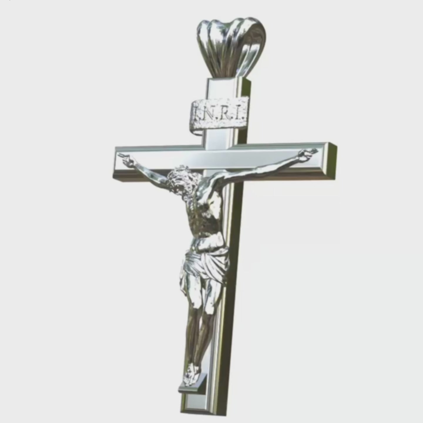 Video - Silver Catholic Siena Crucifix