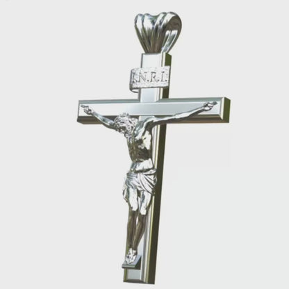 Video - Silver Catholic Siena Crucifix