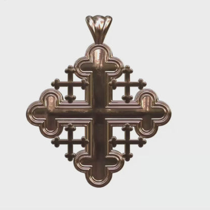 Video - Rose Gold Jerusalem Cross