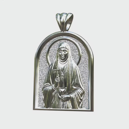 Video - Silver Saint Elizabeth the New Martyr Icon Apse Pendant